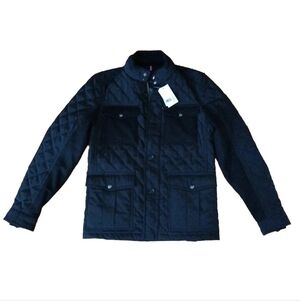 NWT Banana Republic Black Quilted Barn Coat ■ Size S